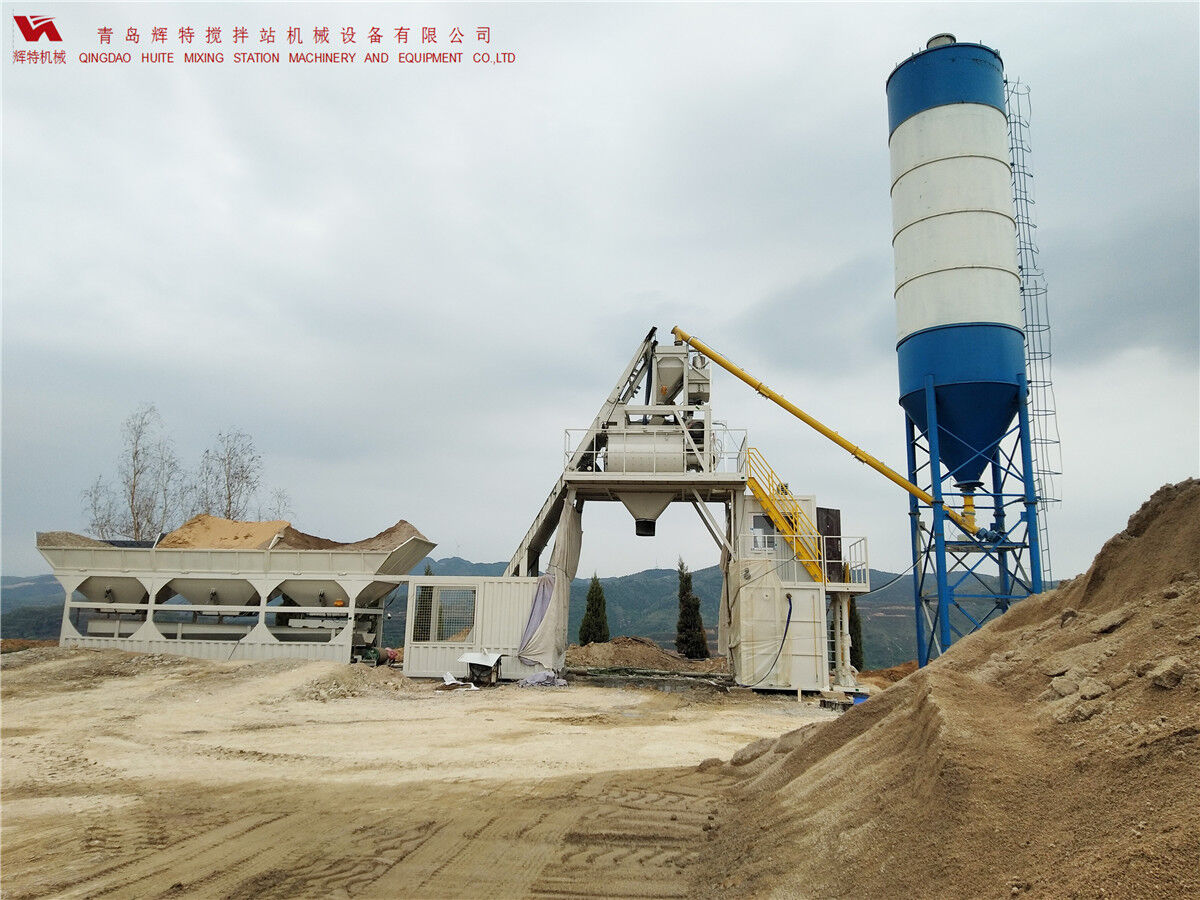 青島輝特機(jī)械 HZM75免基礎(chǔ)攪拌站模塊化設(shè)計(jì)，安裝快捷