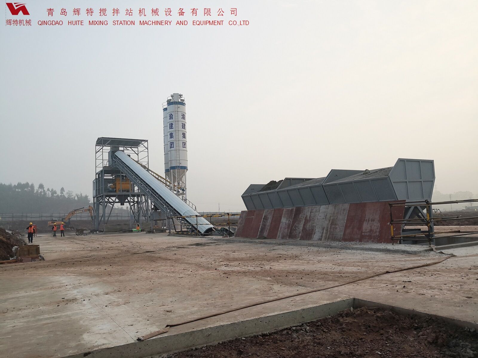 輝特混凝土攪拌站HZS120---保障工作人員安全，實(shí)現(xiàn)模塊化理念